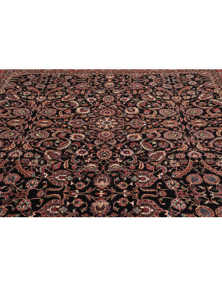Rug Bidjar with silk Persia grey red 305x399