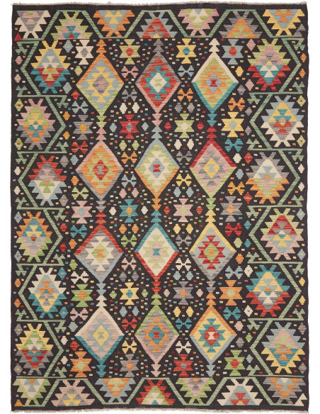 Hand Made Rug Kilim Afghanistan 177x241 Black M