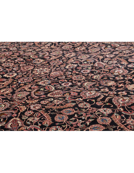 Rug Bidjar with silk Persia grey red 305x399