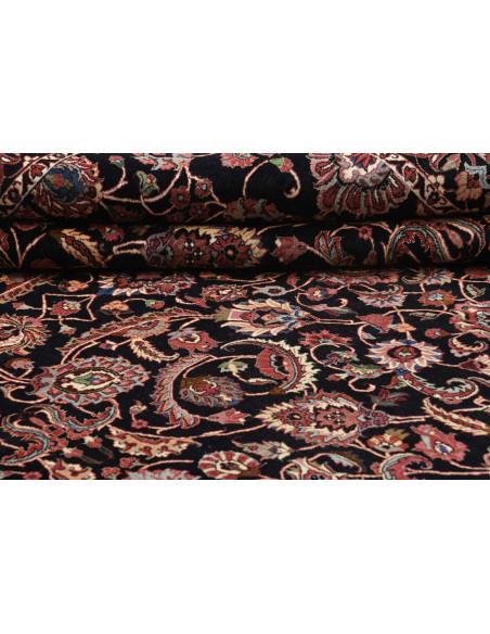 Rug Bidjar with silk Persia grey red 305x399