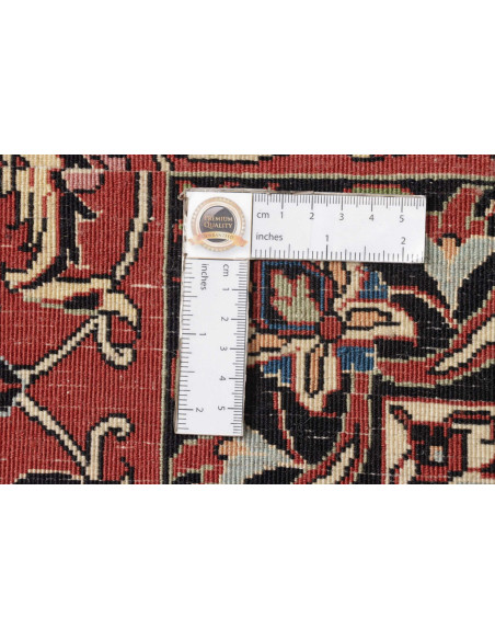 Rug Bidjar with silk Persia grey red 305x399