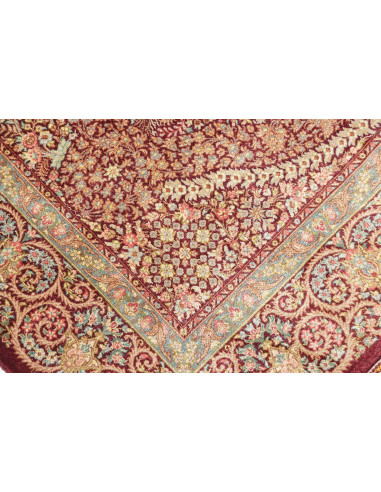 Tappeto Ghom seta Persia marrone 101x156