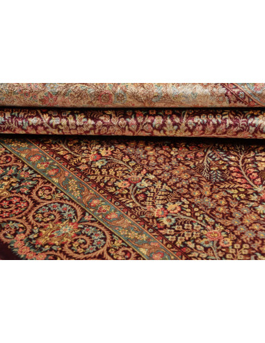 Tappeto Ghom seta Persia marrone 101x156