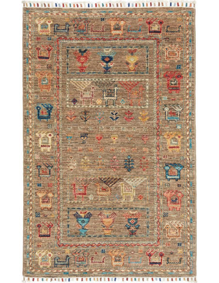 Hand Made Rug Istintia Pakistan 80x124 Brown Mu