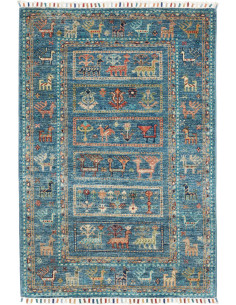 Hand Made Rug Istintia Pakistan 82x123 Blue Bei