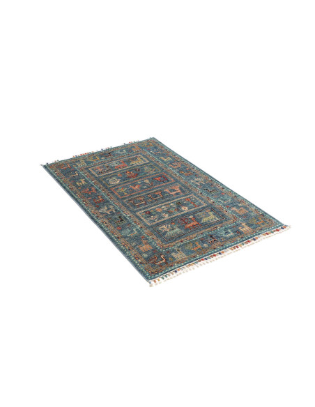 Hand Made Rug Istintia Pakistan 82x123 Blue Bei