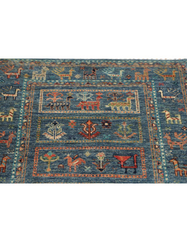 Hand Made Rug Istintia Pakistan 82x123 Blue Bei