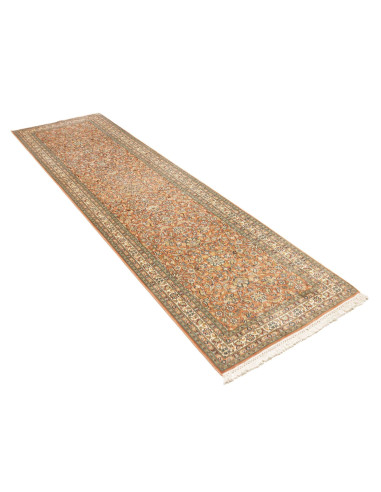 Rug Kashmir India maroon brown 79x296
