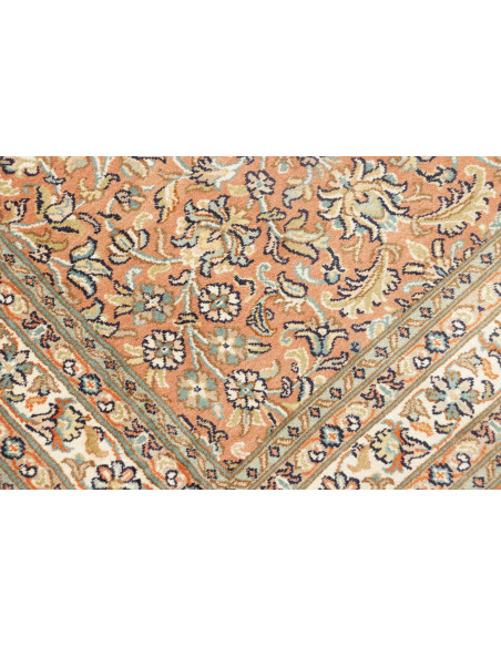 Rug Kashmir India maroon brown 79x296