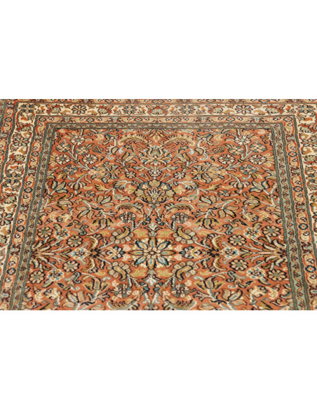 Rug Kashmir India orange white 79x296
