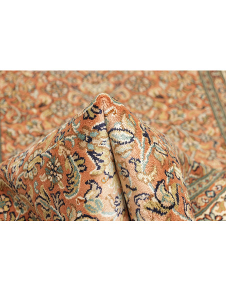 Rug Kashmir India maroon brown 79x296