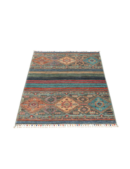 Hand Made Rug Istintia Pakistan 84x130 Petrol B
