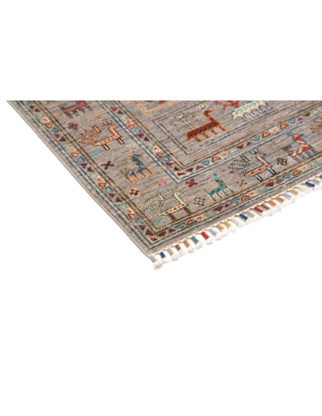 Hand Made Rug Istintia Pakistan 82x127 Gray Mul