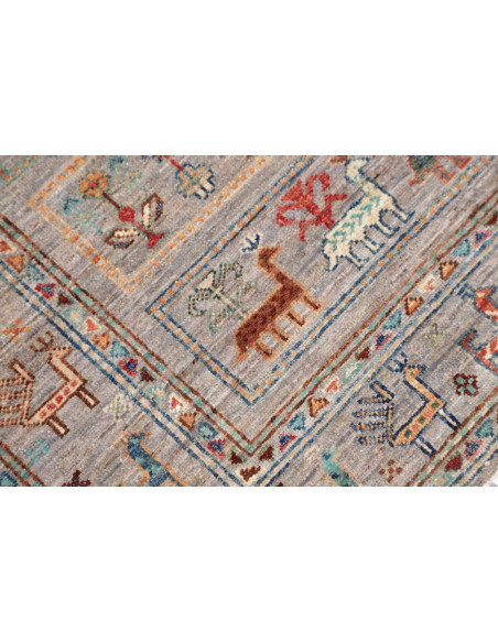 Hand Made Rug Istintia Pakistan 82x127 Gray Mul