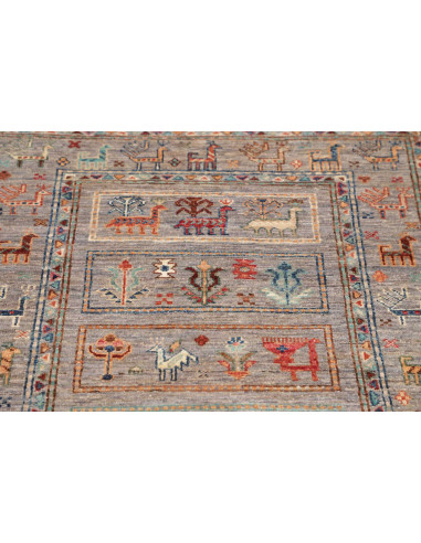 Hand Made Rug Istintia Pakistan 82x127 Gray Mul