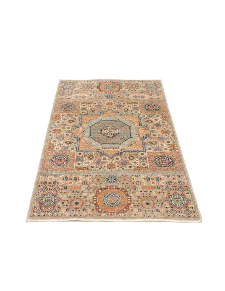 Hand Made Rug Kairo Pakistan 81x146 Rust Beige