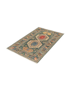 Hand Made Rug Kazak Fine Pakistan 82x123 Petrol 2