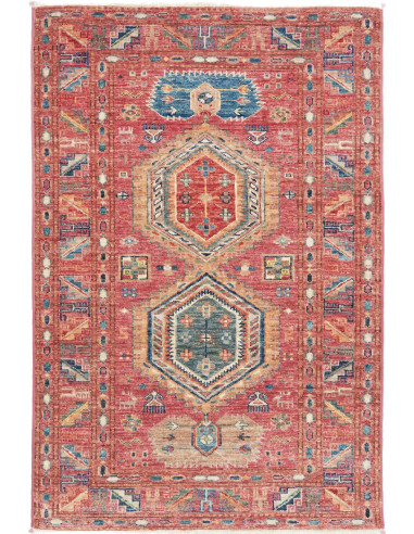 Hand Made Rug Kazak Fine Pakistan 81x124 Rust B