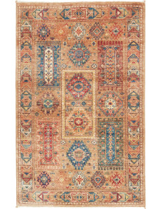 Hand Made Rug Floralia Pakistan 76x124 Rust Blu