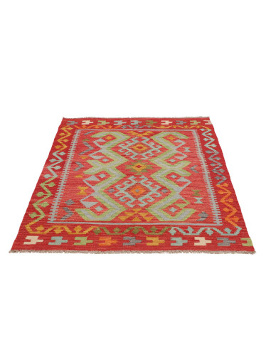 Hand Made Rug Kilim Afghanistan 102x138 Red Lig