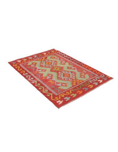 Hand Made Rug Kilim Afghanistan 102x138 Red Lig