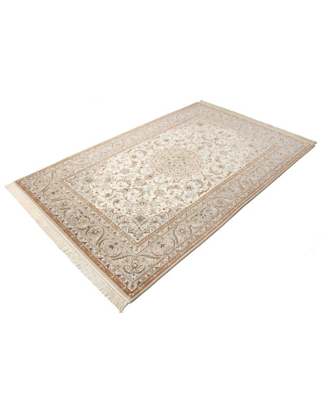 Hand Made Rug Isfahan Persia 155x240 Ivory Sand