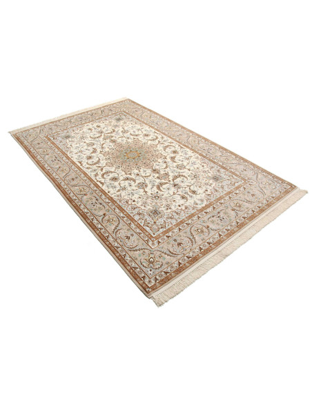 Hand Made Rug Isfahan Persia 155x240 Ivory Sand