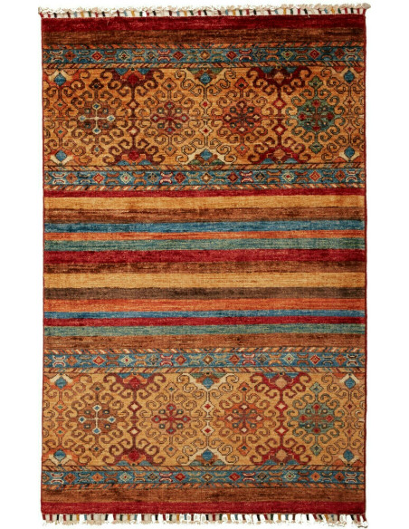 Rug Samarkand Pakistan brown orange 79x130