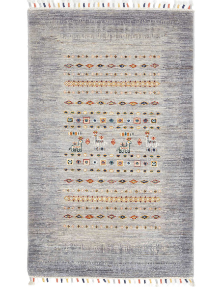 Hand Made Rug Gabbeh Nova Pakistan 80x126 Grey