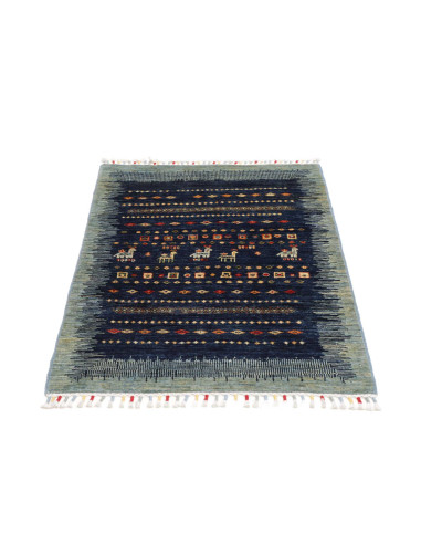 Hand Made Rug Gabbeh Nova Pakistan 78x121 Blue