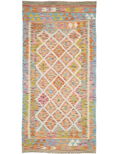 Kilim 102x204 Cm Kilim, Afghanistan, Hand-carded Wool,