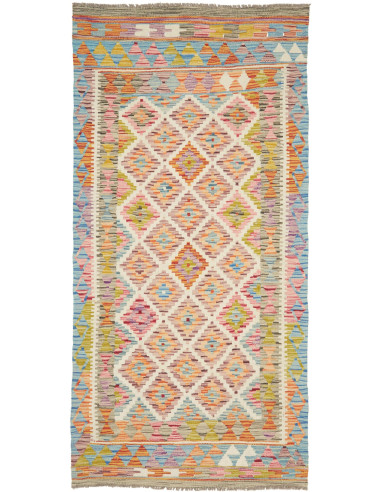 Kilim 102x204 Cm Kilim, Afghanistan, Hand-carded Wool,