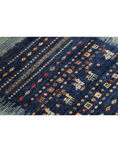 Hand Made Rug Gabbeh Nova Pakistan 78x121 Blue