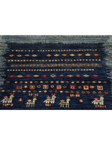 Hand Made Rug Gabbeh Nova Pakistan 78x121 Blue
