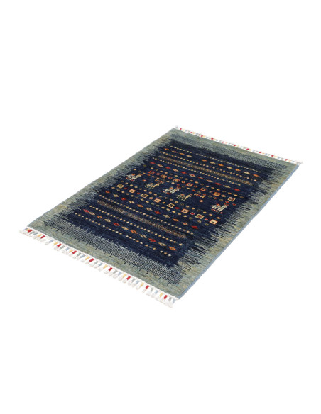 Hand Made Rug Gabbeh Nova Pakistan 82x120 Blue