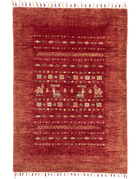 Hand Made Rug Gabbeh Nova Pakistan 86x122 Red M