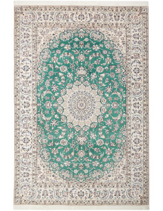 Tappeto Nain 9La Persia bianco azzurro 200x298