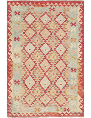 Hand Made Rug Kilim Afghanistan 123x187 Red Lig