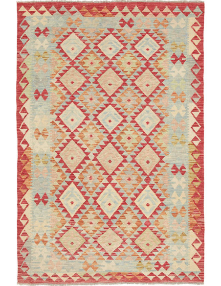 Hand Made Rug Kilim Afghanistan 123x187 Red Lig