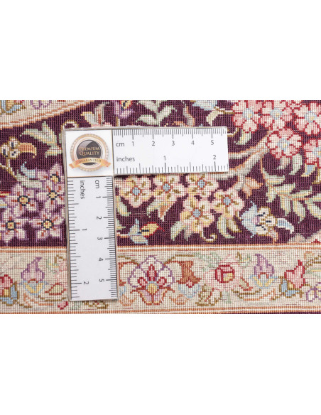 Tappeto Ghom seta Persia giallo marrone 79x122