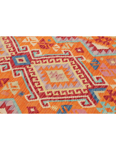 Hand Made Rug Kilim Afghanistan 122x174 Orange
