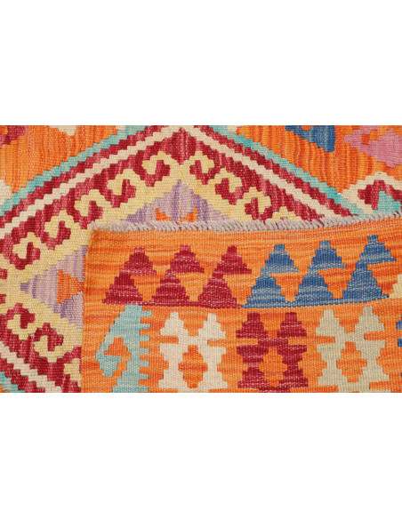 Hand Made Rug Kilim Afghanistan 122x174 Orange