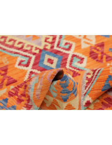 Hand Made Rug Kilim Afghanistan 122x174 Orange