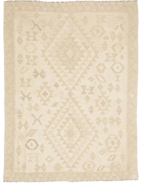 Hand Made Rug Kilim Afghanistan 127x170 Ivory S