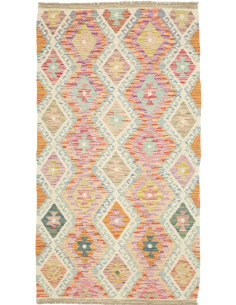 Hand Made Rug Kilim Afghanistan 107x197 Multico