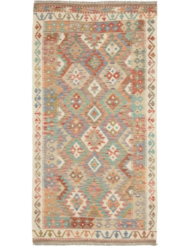 Hand Made Rug Kilim Afghanistan 103x199 Beige I