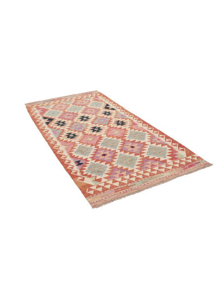 Hand Made Rug Kilim Afghanistan 110x213 Rust Cr