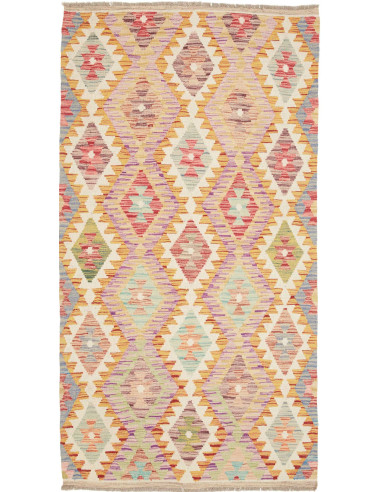 Hand Made Rug Kilim Afghanistan 106x198 Multico