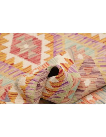 Hand Made Rug Kilim Afghanistan 106x198 Multico