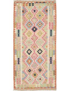Hand Made Rug Kilim Afghanistan 99x204 Multicol